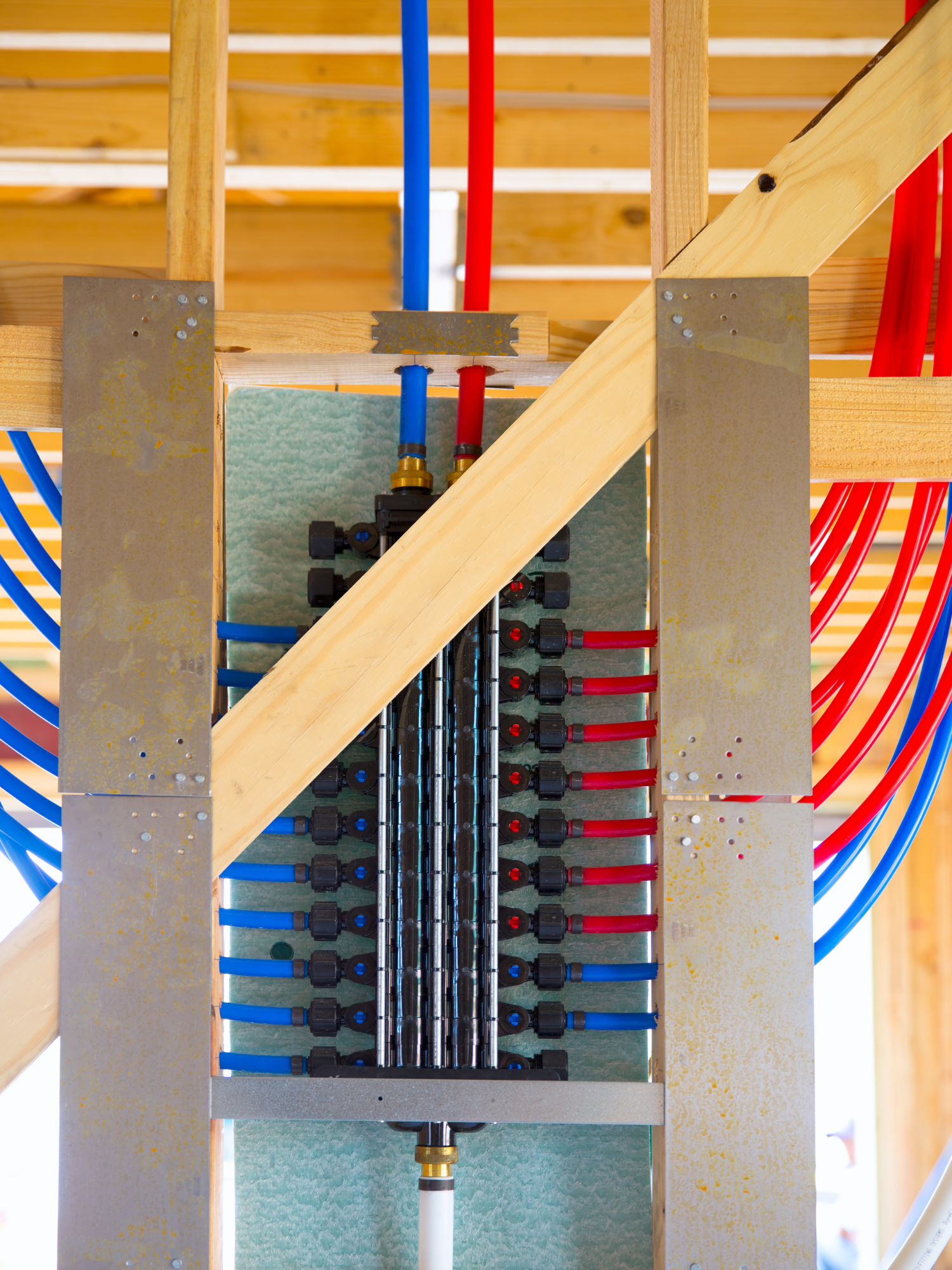 PEX manifold in house being built 